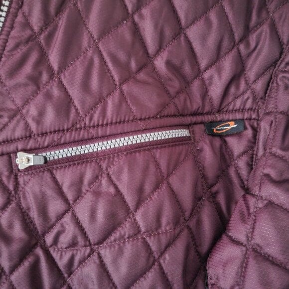 Obermeyer Women’s Quilted Zip-up Jacket, Sz 6, Burgundy, Cozy, Warm Fall Coat - Picture 2 of 9